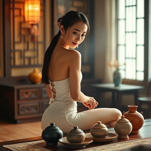 茶艺师展现专业服务