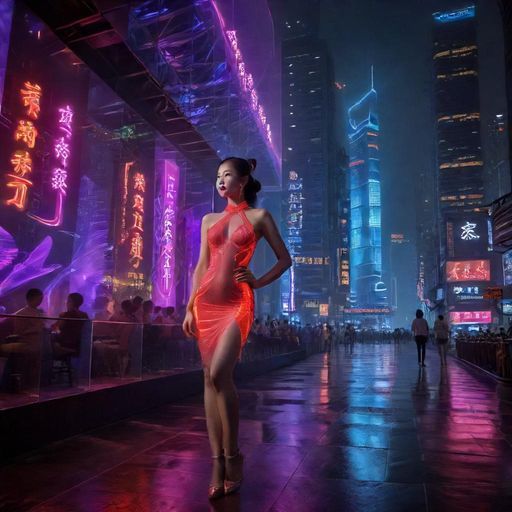 广州天河夜场会所夜景氛围展示