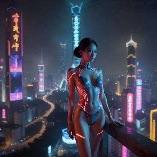 98场入口的炫彩灯光，充满未来感