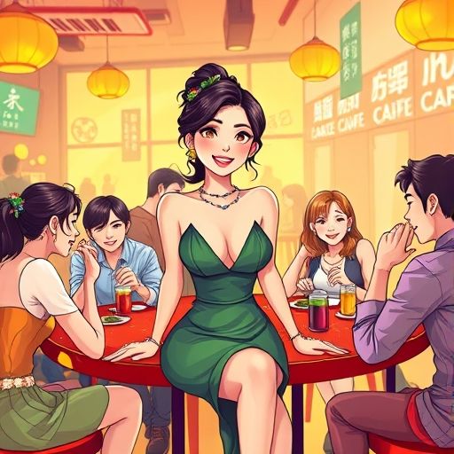 朋友在桌游吧开怀大笑