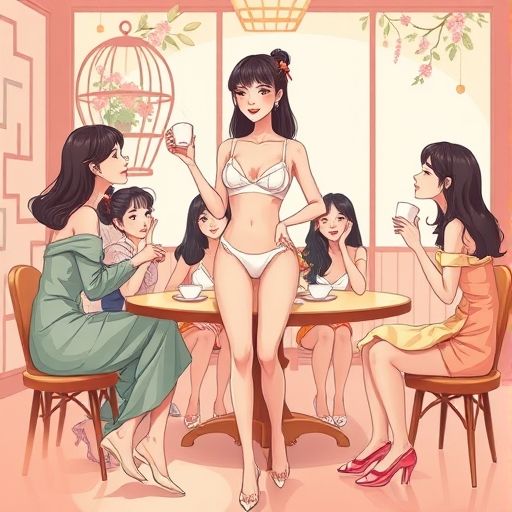朋友聚会享受茶服务