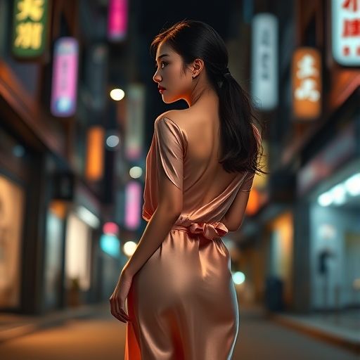 独自在龙华街头散步的画面