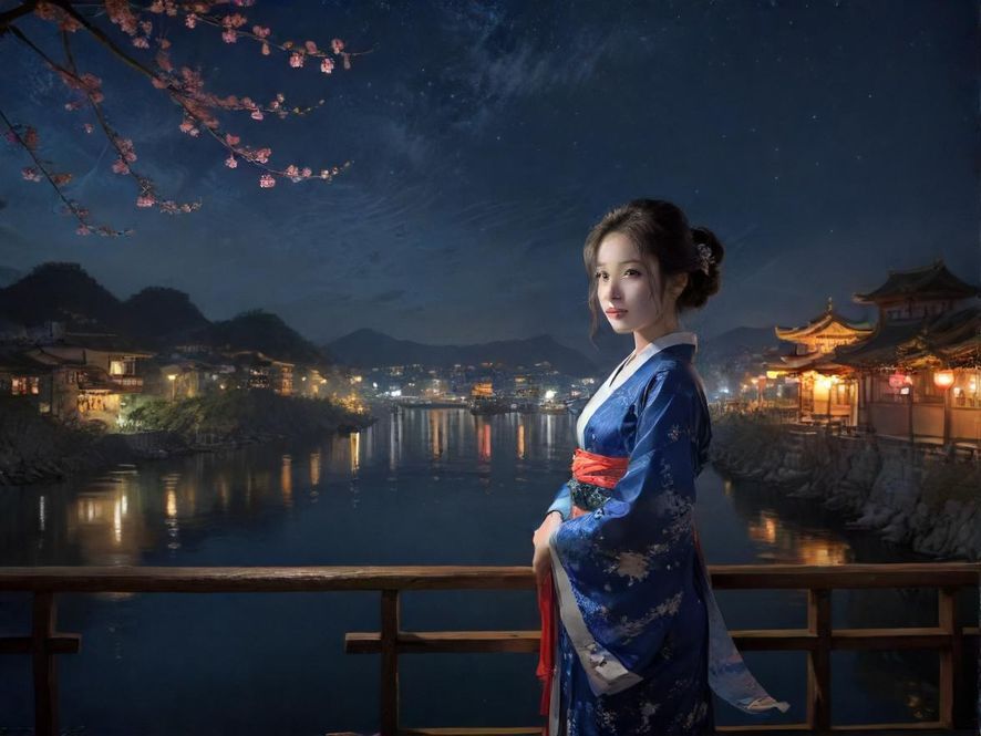 海口夜景鸟瞰图