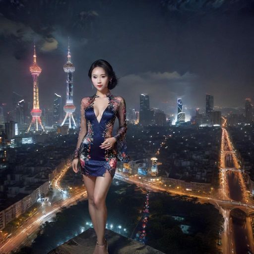 广州佛山夜景风光