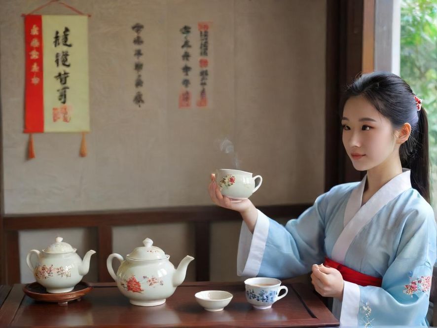 精致茶具和幽静包间