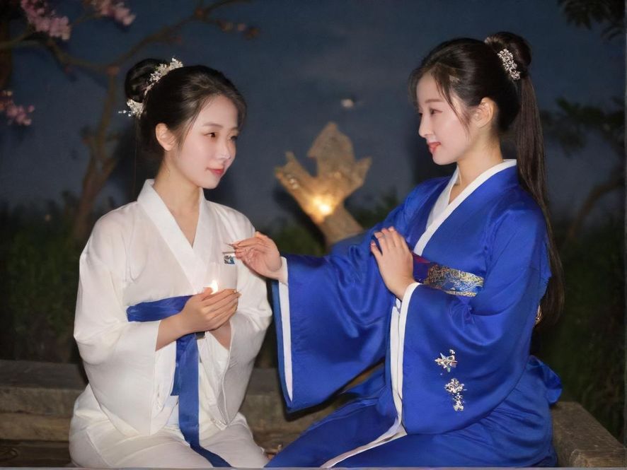 广州一家私密会所的入口，夜晚时分，光影交错，营造出神秘而诱人的氛围，整体建筑风格融合了现代与中式元素。