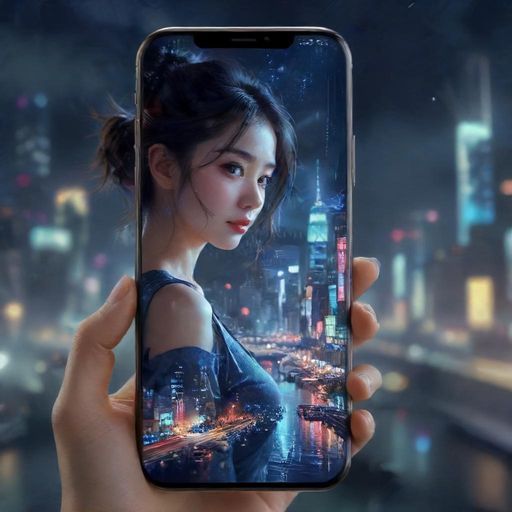 手机屏幕上的模糊图片