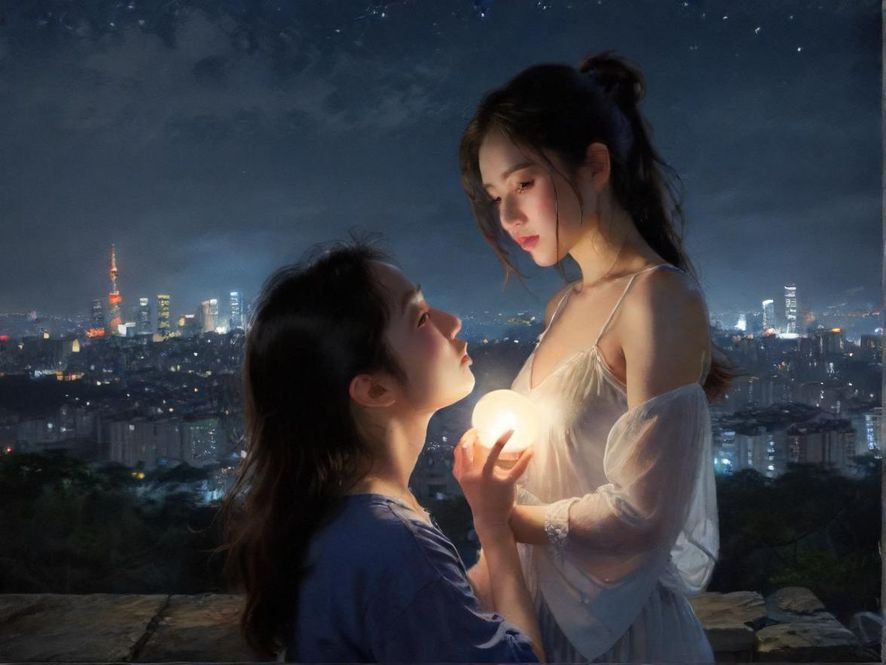 探索城市夜生活的男子