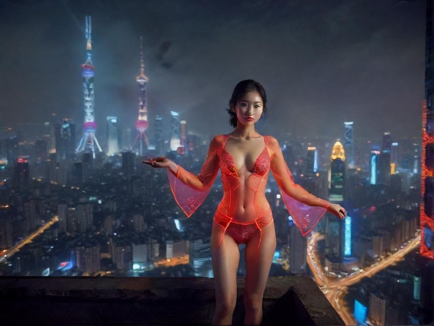 广州都市夜景，霓虹闪烁，仿佛在召唤寻求放松的灵魂。