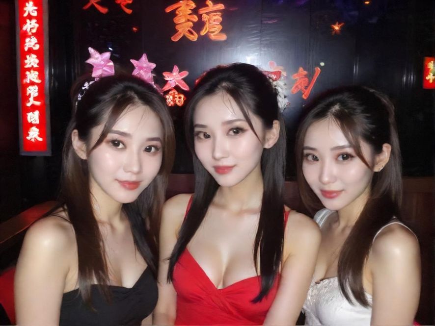 时尚KTV包厢内，人们在霓虹灯下欢聚唱歌，气氛热烈而充满活力。