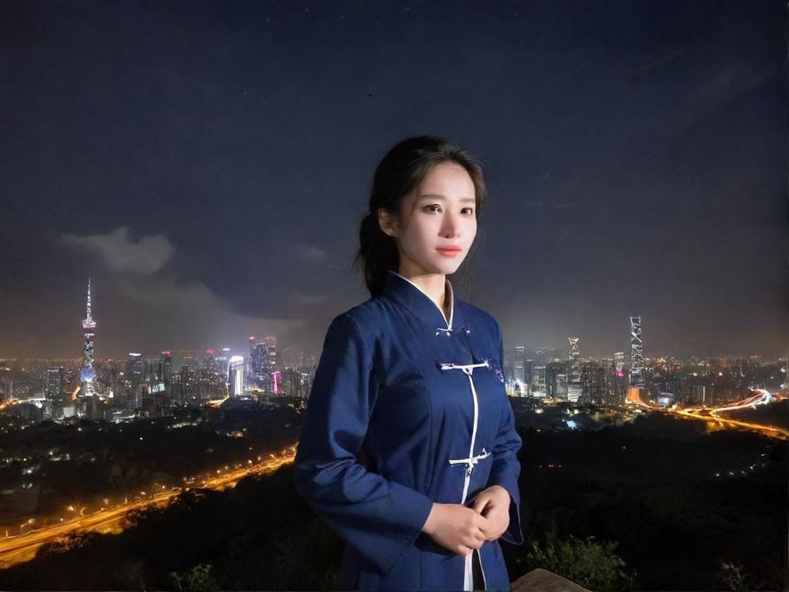 深圳夜色下的豪华休闲会所入口