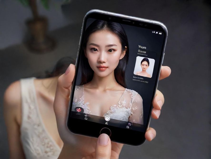 通过手机屏幕浏览社区信息的示意图
