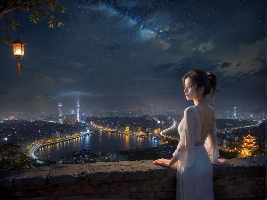 夜晚城市灯光下的高楼大厦，象征全国各地
