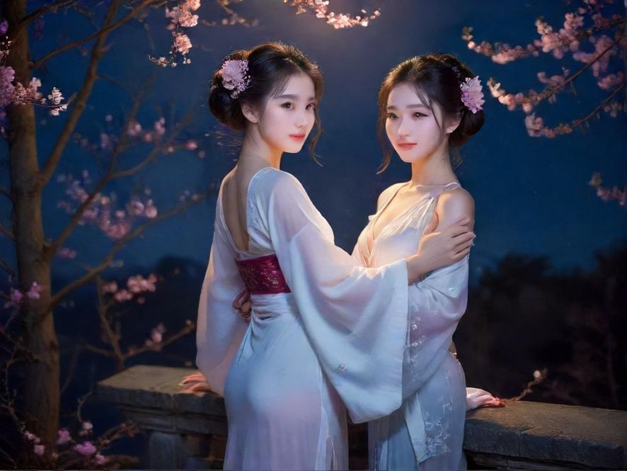 通往神秘花园的入口夜景