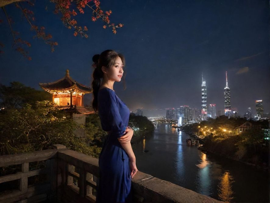 夜晚城市街景