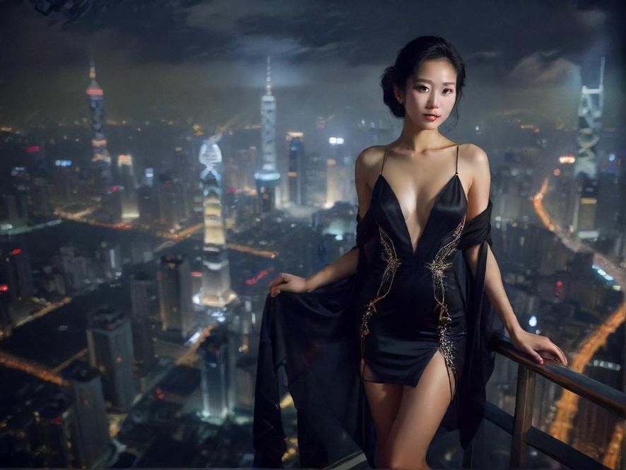 迷离都市夜景