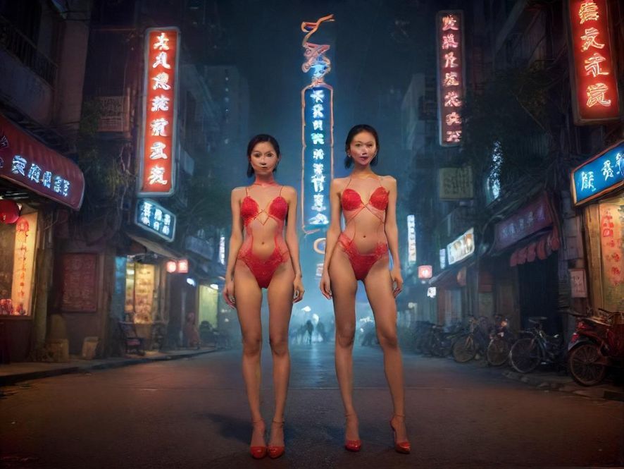 广州夜色下的繁华街景，暗示城市丰富的夜生活