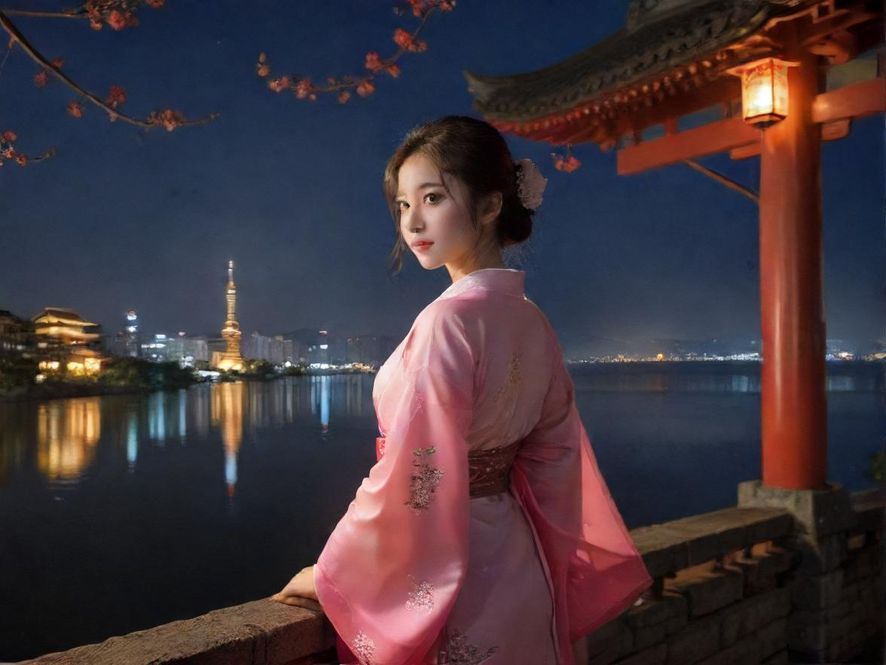 城市桑拿会所夜景外观