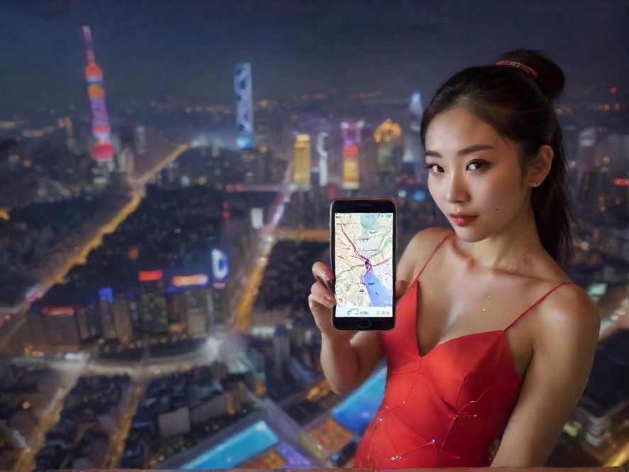 手机上的地图与标记