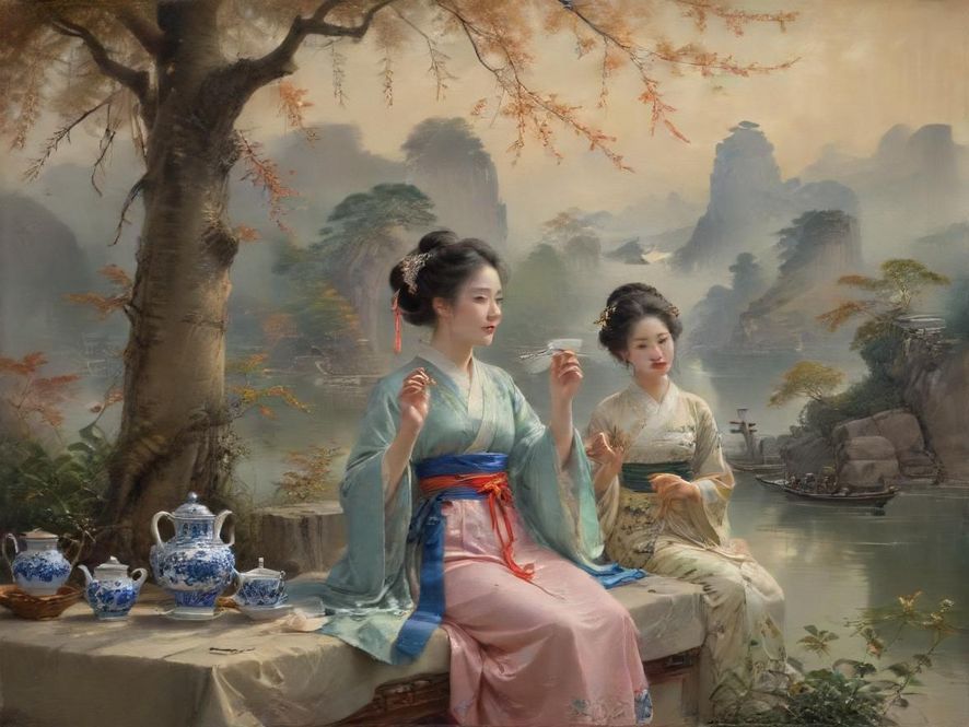 广州隐藏茶社茶艺表演场景