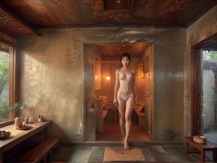 桑拿汗蒸场景