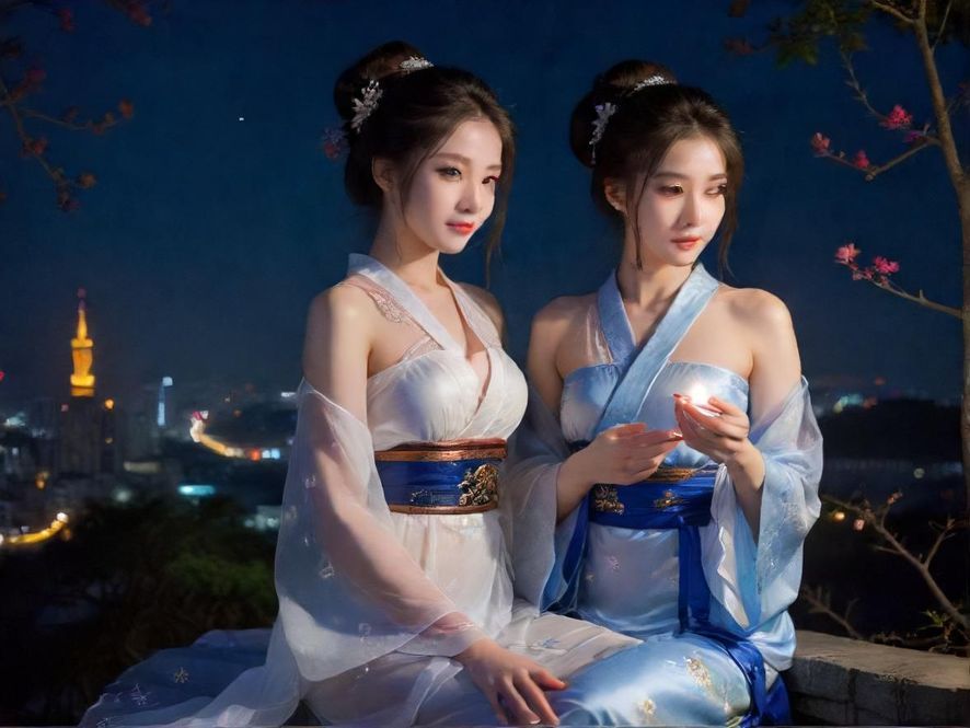 熟女在夜场放松聊天场景