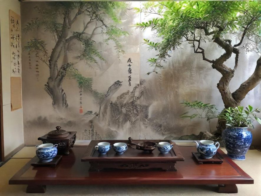 深圳福田区一家温馨典雅的足疗养生馆内部,暖色灯光下,舒适的沙发和精致的茶具营造出放松的氛围。