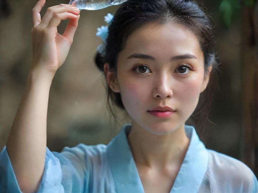 一位女士在深圳高端水会私密包间享受水疗