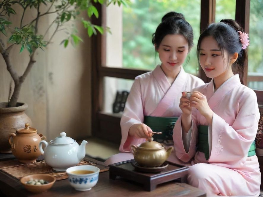 广州万花丛最新网站推荐的私人会所中,茶艺美女为你带来雅致的品茶体验