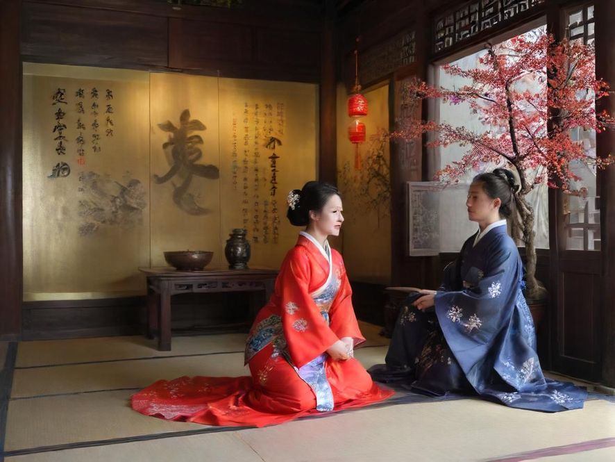 一群朋友在温馨舒适的私人会所里轻松交谈,享受美好的休闲时光。